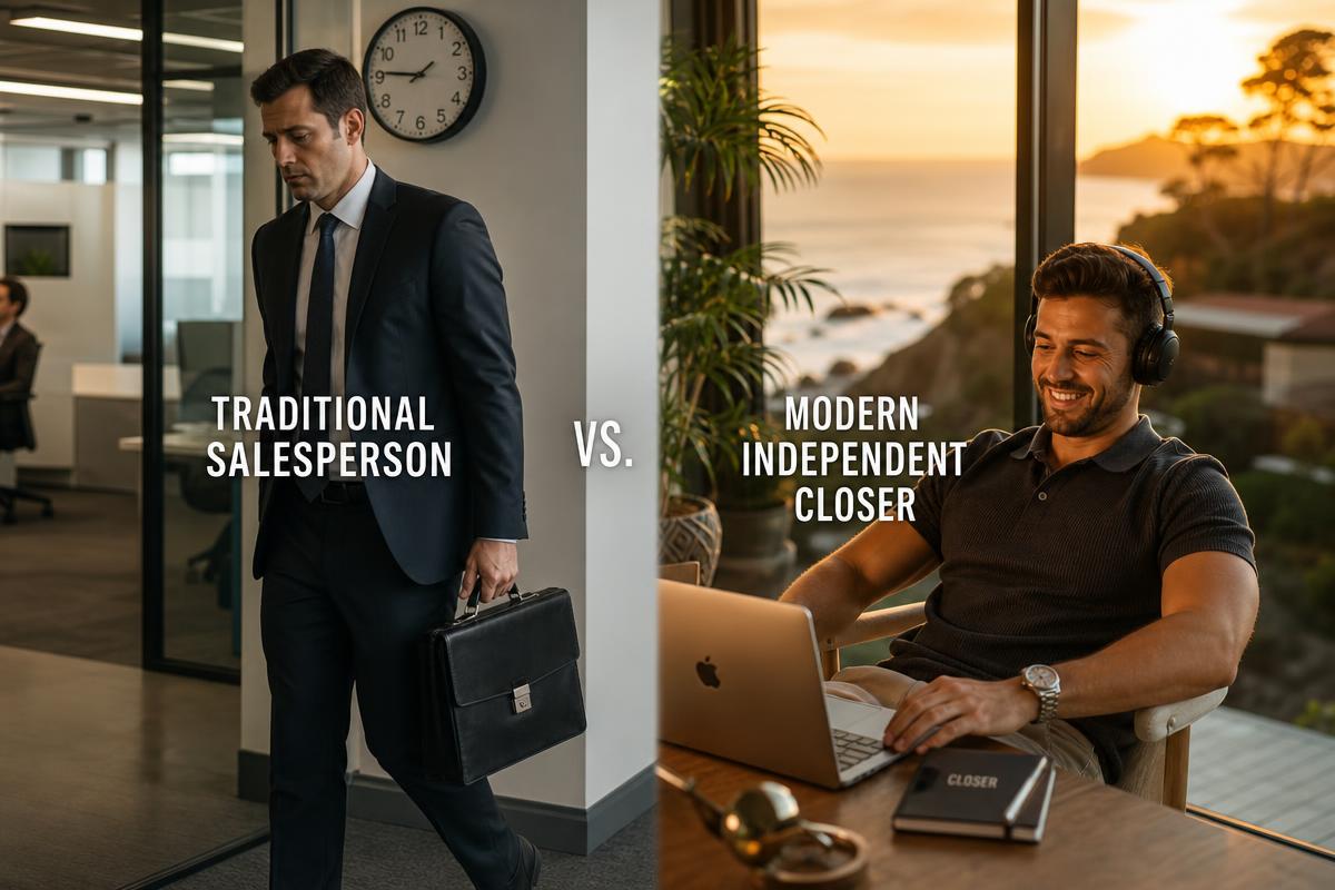 Différence entre commercial classique et closer indépendant