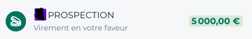 Notification de virement de 5000 €